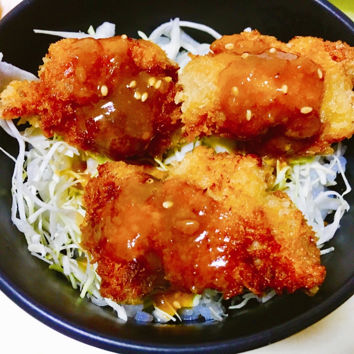 やみつき味噌ダレ‼︎‼︎味噌チキンカツ丼